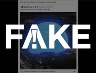 É #FAKE que apagão cibernético afetou esfera gigante em Las Vegas