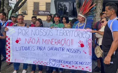 Indígenas protestam em Manaus contra mineração de potássio na amazônia