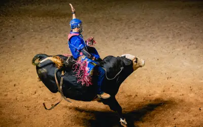 Após superar três touros, peão de Viradouro, SP, é campeão do rodeio em Ribeirão Preto