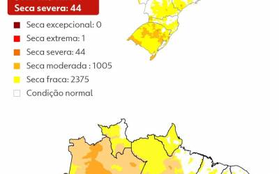 Mais de mil cidades do Brasil enfrentam seca severa ou extrema