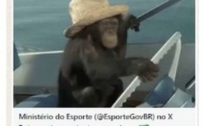 Ministério faz postagem racista com macaco em alusão ao barco do Brasil na abertura das Olimpíadas, tira do ar e lamenta
