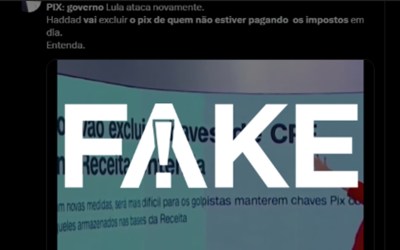 É #FAKE que o governo vai excluir o PIX de quem deve imposto à Receita Federal