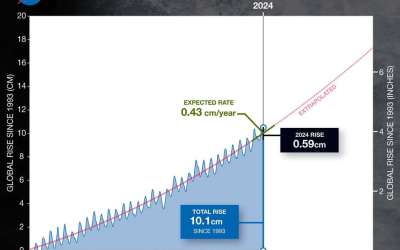 Nível do mar subiu mais do que o previsto em 2024, aponta Nasa